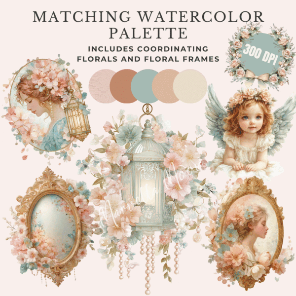 Rococo decorative Frames and Cameos perfect for Invitations, Labels & Stationery