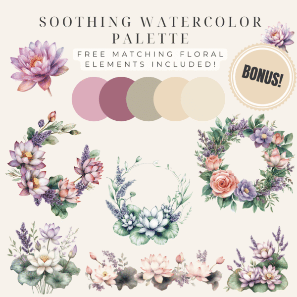 Yoga Girl Clipart Bundle – 25 Inspiring Watercolor PNGs with Meditation, Crystals & Wellness Florals - Image 7
