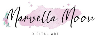 Marvella Moon Floral Digital Art Logo