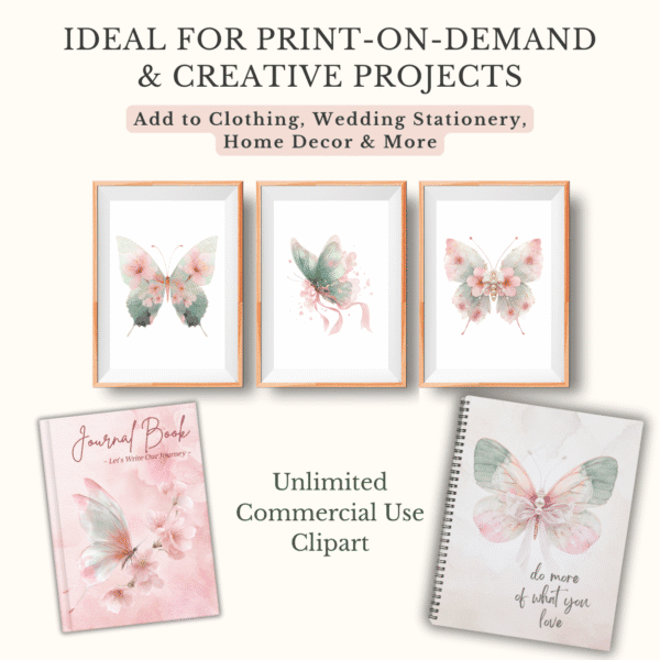 Watercolor butterfly PNGs for creative projects